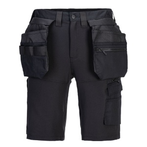 Portwest DX451 DX4 Craft 4-Way Stretch Holster Shorts (Black)