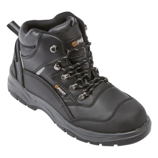 Fort Workwear FF100 Knox S3 SRC Leather Safety Boots (Black)