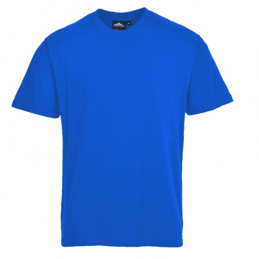 Portwest B195 Blue Cotton Work T-Shirt - Workwear.co.uk