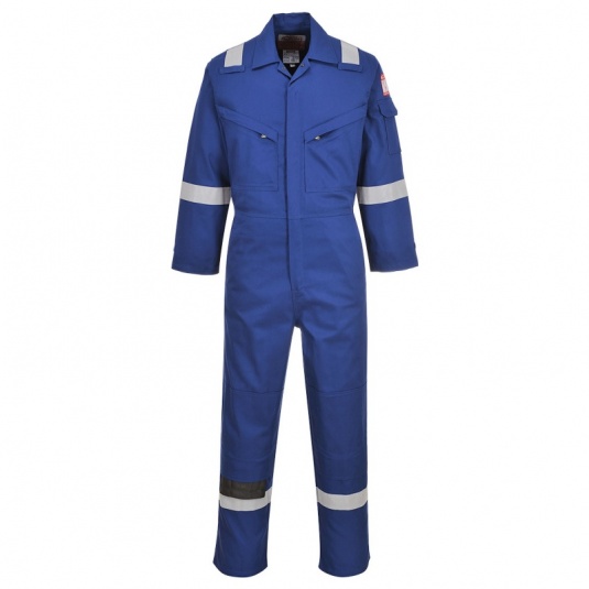 Portwest FR28 Bizflame Blue Anti-Static Lightweight Work Coveralls