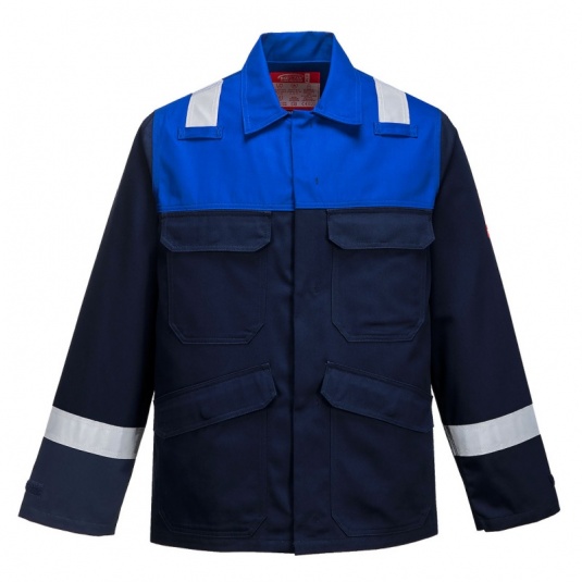 Portwest FR55 Bizflame Blue Oil Rig Jacket - Workwear.co.uk