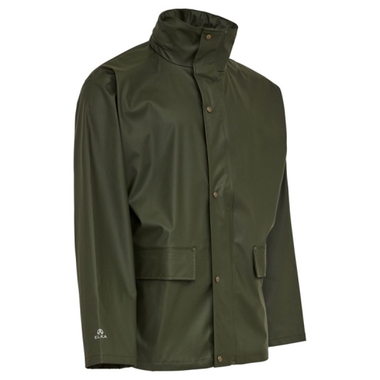 ELKA Rainwear Dry Zone 026300 PU Waterproof Jacket (Olive)