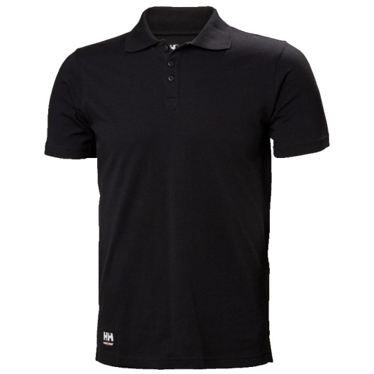 Helly Hansen Manchester Button-Up Polo Shirt (Black)