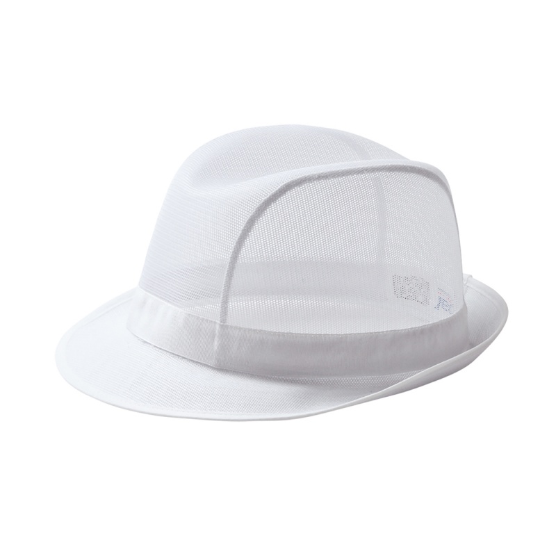 white catering hats