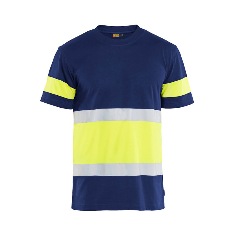 Blaklader Workwear Hi Vis T Shirt Black Hi Vis Yellow