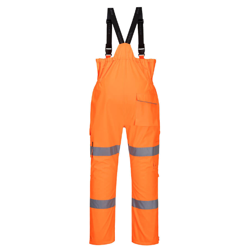Portwest S594 Waterproof Orange Bib and Brace - Workwear.co.uk