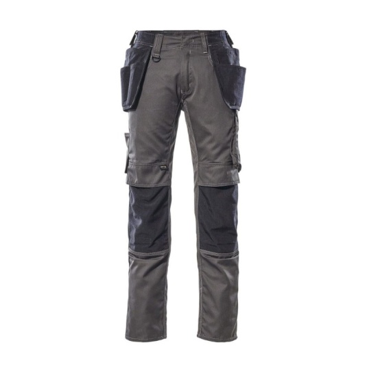 Mascot Workwear Unique Kassel Lightweight Holster Trousers with Kneepad Pockets (Dark Anthracite/Black)