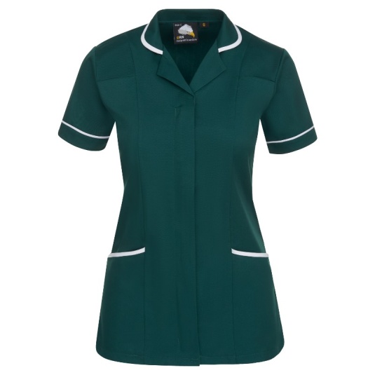 Orn Workwear Florence Classic Women's Healthcare Tunic (Bottle Green/White)