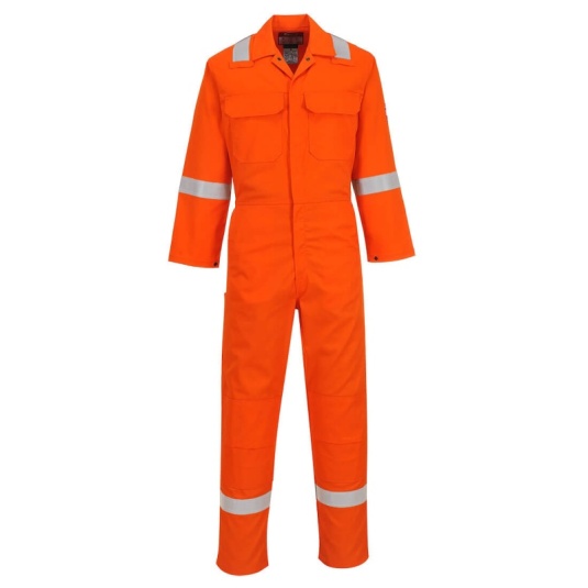 Portwest BZ506 Bizweld Classic Flame Resistant Reflective Coveralls (Orange)