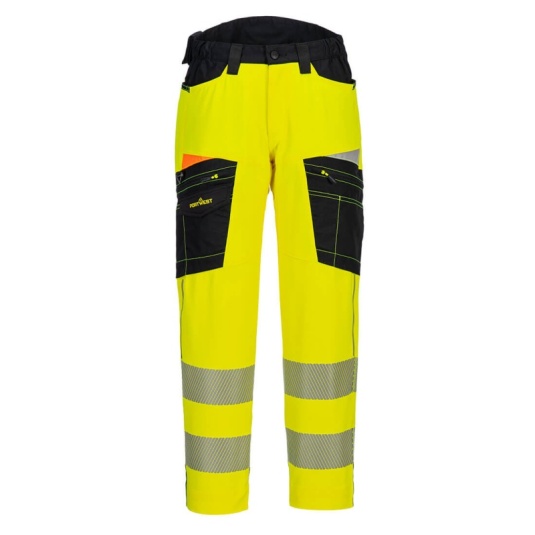 Portwest DX453 DX4 Class 2 Hi-Vis Stretch Service Trousers (Yellow/Black)