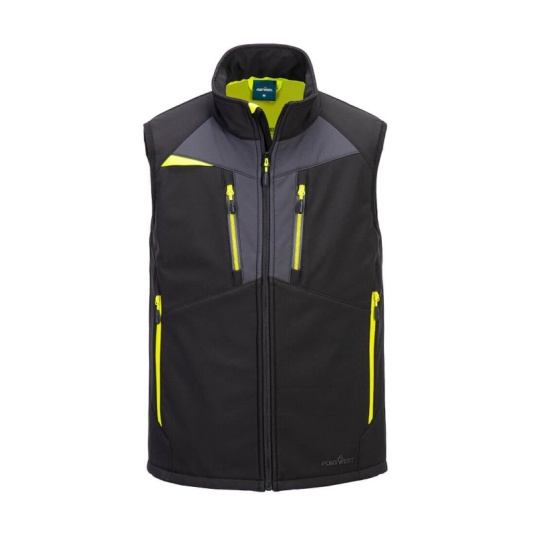 Portwest DX476 3-Layer Softshell Bodywarmer (Black)