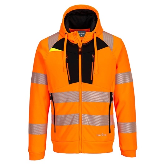 Portwest DX484 DX4 Hi-Vis Work Hoodie (Orange/Black)