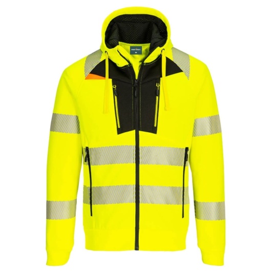 Portwest DX484 DX4 Hi-Vis Work Hoodie (Yellow/Black)