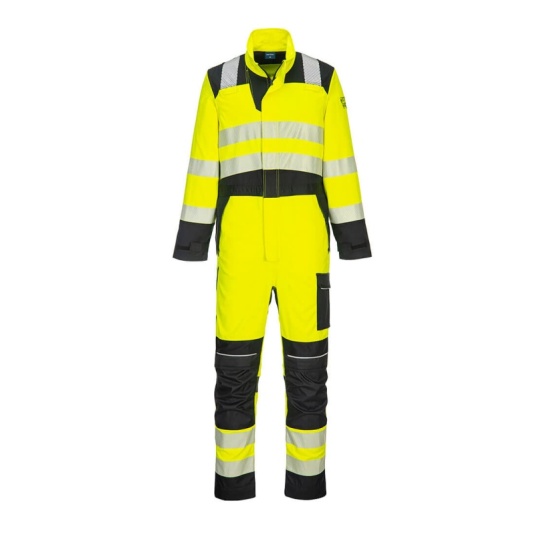 Portwest FR507 PW3 Flame Resistant Hi-Vis Coveralls (Yellow/Black)