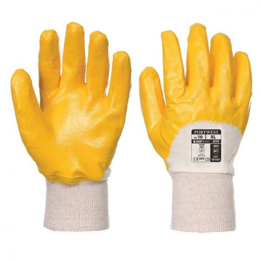 Portwest Nitrile Light Yellow Handling Work Gloves A330YE - Workwear.co.uk