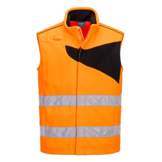 Portwest PW231 PW2 Hi-Vis Fleece Bodywarmer (Orange/Black)