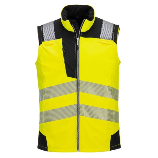 Portwest PW325 Hi-Vis Waterproof Softshell Gilet (Yellow/Black)