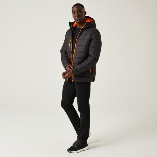 Regatta Navigate Thermal Puffer Jacket (Black/Orange)