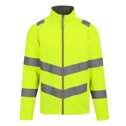 Regatta Pro Contract Ablaze 2-Layer Yellow Hi-Vis Softshell Work Jacket (TRA712)