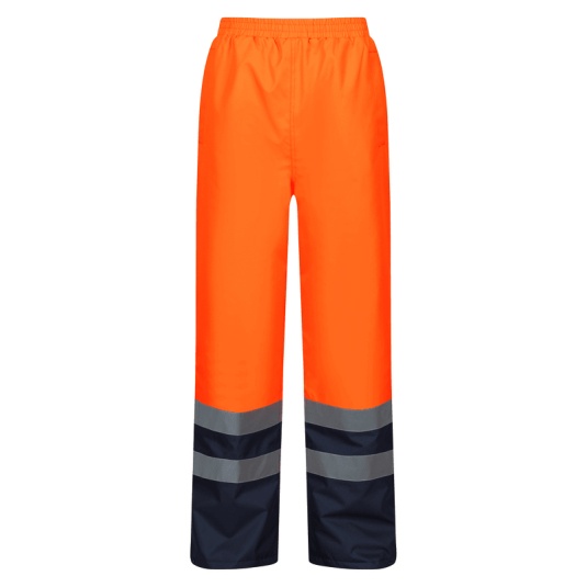 Regatta Pro Two-Tone Insulated Waterproof Hi-Vis Orange Overtrousers (TRJ523R)