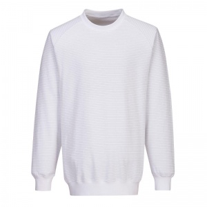 Portwest AS24 White Anti-Static ESD Sweatshirt