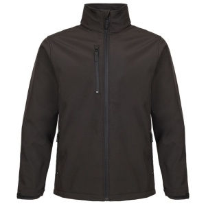 Fort Workwear 204 Selkirk Waterproof and Fleece-Lined Softshell Work Jacket (Black)