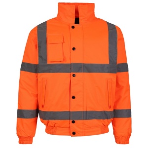 Fort Workwear 265 Men's Waterproof Hi-Vis Bomber Jacket (Orange)