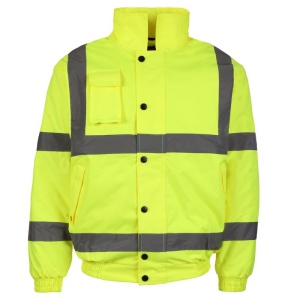 Fort Workwear 265 Men's Waterproof Hi-Vis Bomber Jacket (Yellow)