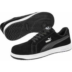 Puma Safety Iconic Suede Black Low S1PL ESD Non-Slip Work Shoes