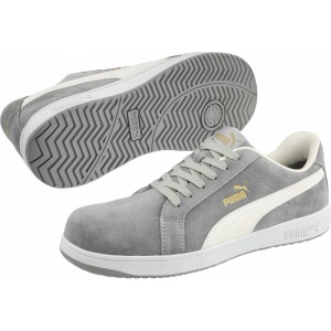 Puma Safety Iconic Suede Grey Low S1PL ESD Non-Slip Work Shoes