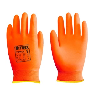 Unigloves Nitrex 370WOR Orange Hi-Vis Heat- and Cold-Resistant Grip Gloves