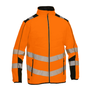 Bisley Workwear Waterproof Taped Reflective Robey Hi-Vis Work Jacket (Orange)