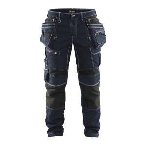 Blaklader Craftsman Stretch X1900 Trousers Navy Blue/Black (Short Leg)