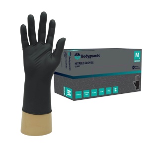 Polyco Bodyguards GL897 Black Nitrile Powder-Free Disposable Gloves