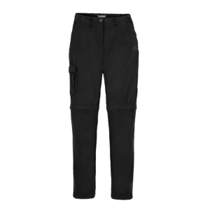 Craghoppers CEJ006 Women's Expert Kiwi Sustainable 2-in-1 Convertible Trousers (Black)
