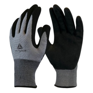 Delta Plus VENICUTF07 Level F Cut-Resistant Palm-Coated Grip Gloves (Pack of 3 Pairs)