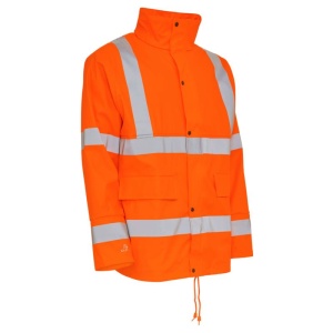 ELKA Rainwear 026300R Dry Zone Hi-Vis Reflective Waterproof Jacket (Orange)