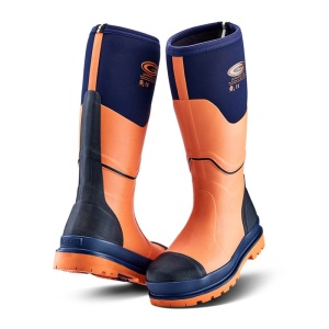 Grubs Ceramic 5.0 S5 Non-Metallic Thermal Safety Wellington Boots (Orange/Blue)