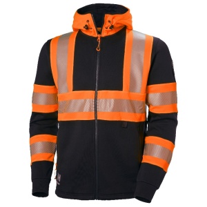 Helly Hansen ICU Hi Vis Zip-Up Hoodie (Orange)