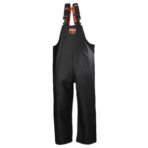 Helly Hansen Storm Waterproof Rain Bib and Brace Overalls (Black)