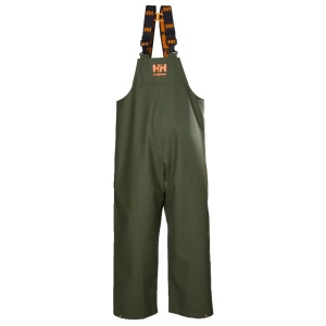 Helly Hansen Storm Waterproof Rain Bib and Brace Overalls (Green)