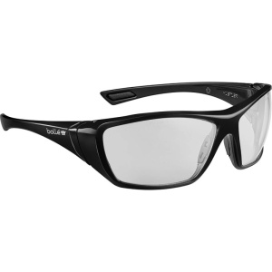 Boll Hustler HUSTLN10E Clear Lens Wraparound Scratch-Resistant Safety Glasses