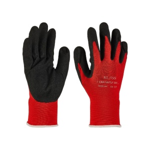 KLASS DEL 505 Red Grip Gloves for Construction