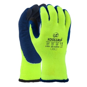 UCi KoolGrip Hi-Vis Palm-Coated Thermal Handling Gloves (Yellow)