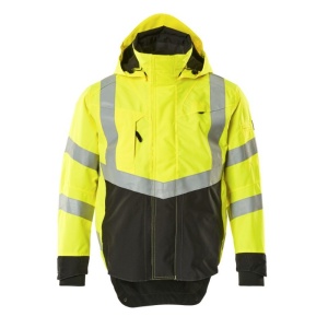 Mascot Workwear Safe Supreme Harlow Hi-Vis Waterproof Shell Jacket (Hi-Vis Yellow/Black)