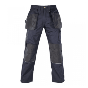 Pawa Craftsman Durable Multi-Pocket Canvas Work Trousers (Blue/Black)