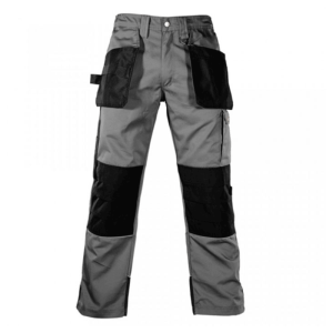 Pawa Craftsman Durable Multi-Pocket Canvas Work Trousers (Grey/Black)