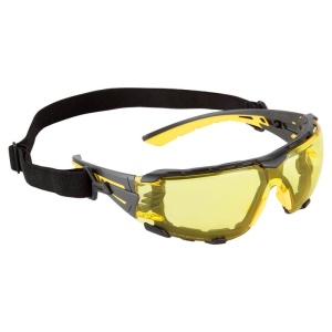 Portwest PS28 Tech Look Pro Wraparound Safety Glasses (Amber)