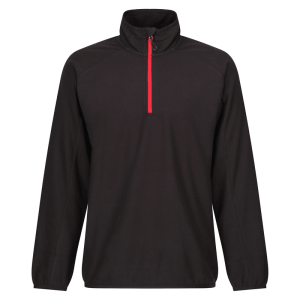 Regatta Navigate Black/Red Lightweight Half-Zip Work Fleece (TRF691)