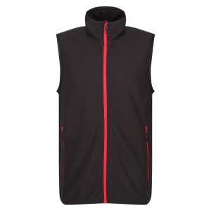 Regatta Navigate Black/Red Lightweight Fleece Bodywarmer (TRF695)